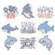 Shark Time Machine Embroidery Designs by JuJu