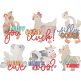 Silly Animal Word Art | Machine Embroidery Designs by JuJu