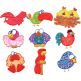 Silly Birds Applique Machine Embroidery Designs by JuJu