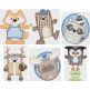 Silly Chubby Animals Digital Machine Embroidery Designs by JuJu