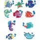 Silly Sea Creatures Applique Machine Embroidery Designs by JuJu