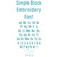 Simple Block Embroidery Font | Machine Embroidery Designs by JuJu