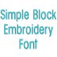                                 Simple Block Embroidery Font | Machine Embroidery Designs by JuJu
                            