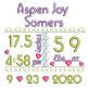 Simple Hearts Birth Announcement Template Machine Embroidery Designs by JuJu