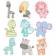 Simply Jungle Critters Applique Machine Embroidery Designs By JuJu