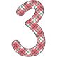 Simply Plaid Numbers | Machine Embroidery Designs by JuJu
