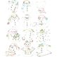 Simply Snowmen Vintage Stitch Machine Embroidery Designs by JuJu