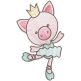 Sketch Ballerina Animals 1 Machine Embroidery Designs by JuJu