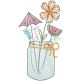 Sketch Seasons Mason Jars Machine Embroidery Designs by JuJu