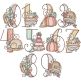 Sketch Thanksgiving Numbers | Machine Embroidery Designs by JuJu