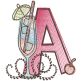 Sketchy Cocktail Alphabet | Machine Embroidery Designs by JuJu