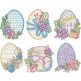 Sketchy Elegant Easter Eggs | Machine Embroidery Designs by JuJu