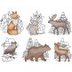 Sketchy Woodland Animal Silhouettes | Machine Embroidery Designs by JuJu
