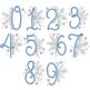 Snowflake Numbers | Machine Embroidery Designs by JuJu