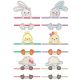 Split Easter Cuties Applique Machine Embroidery Designs by JuJu 