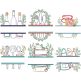 Split Kitchen | Machine Embroidery Designs by JuJu