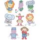 Sports Animals 1 Machine Embroidery Designs by JuJu