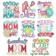 Sports Mom Word Art 2 Machine Embroidery Designs by JuJu