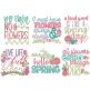 Spring Flowers Word Art Machine Embroidery Designs by JuJu