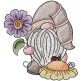 Spring Garden Gnome 3 | Machine Embroidery Designs by JuJu