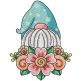 Spring Garden Gnome 6 | Machine Embroidery Designs by JuJu