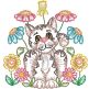 Spring Garden Sketch Cat | Machine Embroidery Designs by JuJu