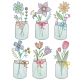 Spring Sketch Mason Jars 1 Machine Embroidery Designs by JuJu
