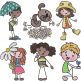 Spring Stix People Digital Embroidery Designs by JuJu