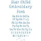 Star Child Embroidery Font | Machine Embroidery Designs by JuJu