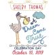 Stork Adoption Announcement Machine Embroidery Designs by JuJu