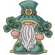 St Patricks Gnome 2 Shamrocks | Machine Embroidery Designs by JuJu