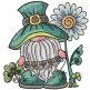 St Patricks Gnome Flower | Machine Embroidery Designs by JuJu