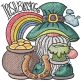St Patricks Gnome Rainbow | Machine Embroidery Designs by JuJu