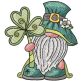 St Patricks Gnome Shamrock | Machine Embroidery Designs by JuJu