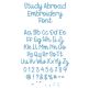 Study Abroad Font Digital Embroidery Machine Designs by JuJu