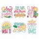 Summertime Word Art Machine Embroidery Designs by JuJu
