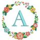 Summer Wreath Monogram Machine Embroidery Designs By JuJu