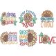 Sunflowers Word Art 2 | Machine Embroidery Designs by JuJu