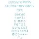 Sunshine Poppy Scribble Embroidery Font | Machine Embroidery Designs by JuJu