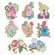 Sweet Birdie Applique Machine Embroidery Designs By JuJu