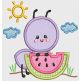 Sweet Bug Friends Applique Machine Embroidery Designs by JuJu 