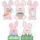 Sweet Bunnies Applique | Machine Embroidery Designs by JuJu