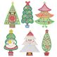 Sweet Christmas Trees Applique Machine Embroidery Designs by JuJu