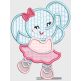 Sweet Elephant Ballerinas Applique Machine Embroidery Designs by JuJu 