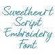 Sweetheart Script Embroidery Font | Machine Embroidery Designs by JuJu