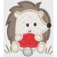 Sweet Hedgehogs Applique Machine Embroidery Designs by JuJu 