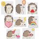 Sweet Hedgehogs Applique Machine Embroidery Designs by JuJu 