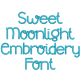 Sweet Moonlight Embroidery Font | Machine Embroidery Designs by JuJu