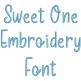 Sweet One Embroidery Font | Machine Embroidery Designs by JuJu