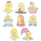 Sweet Rubber Duckies Applique Machine Embroidery Designs by JuJu 